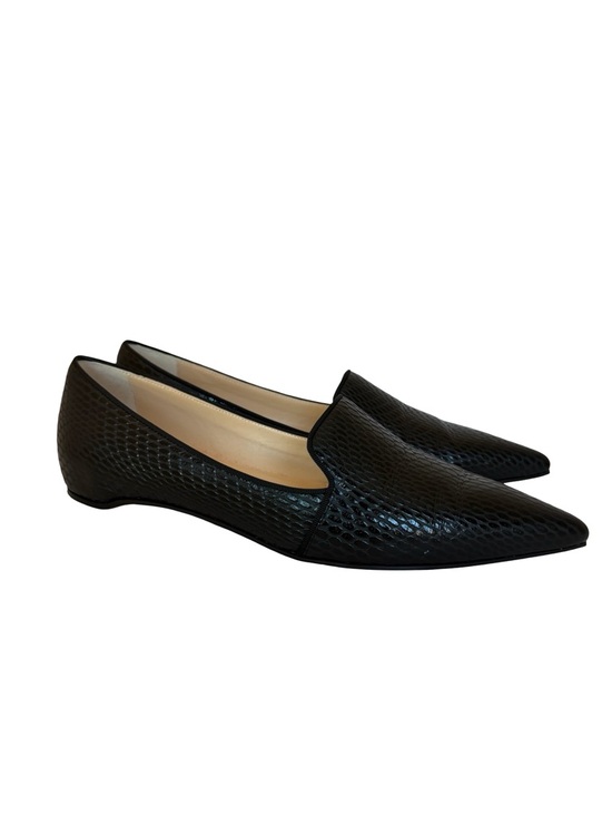 Christian Louboutin Shoes - Christian Louboutin Kashasha Lizard Embossed Ballet Flats Black Size 38.5 + Box